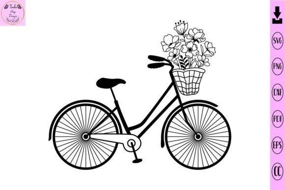 Bicycle Flower SVG: Floral with Bicycle