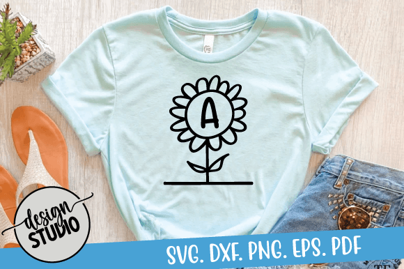 Floral Alphabet A SVG Design