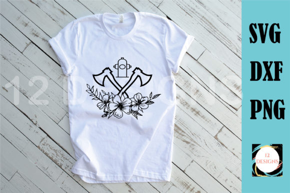 Floral Firefighter SVG