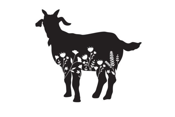 Floral Goat, Goat SVG