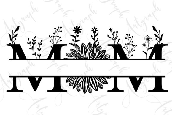 Floral Mom Monogram SVG