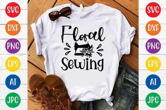 Floral Sewing SVG Design