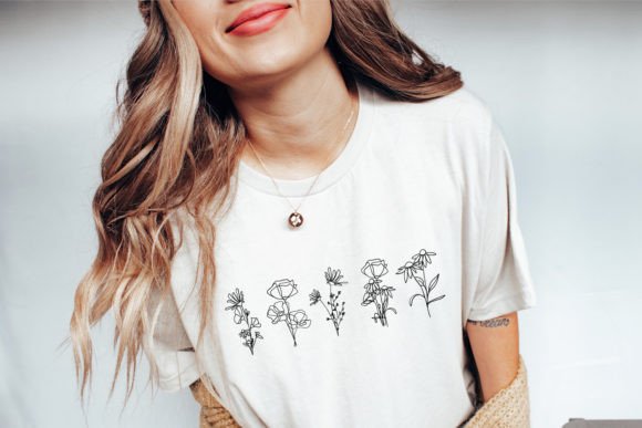 Floral Shirt Design SVG for Women