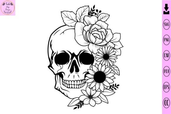 Floral Skull SVG: Bold, Balanced, and Built for Embroidery