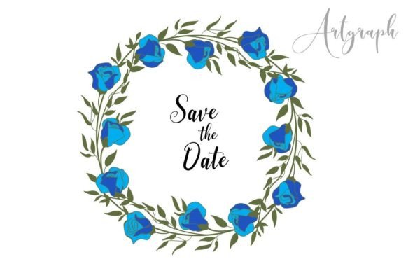 Floral Wedding Frame SVG