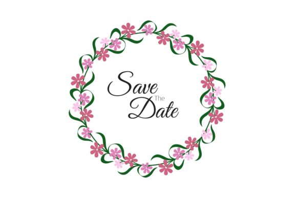 Floral Wreath SVG, Invitation Frame