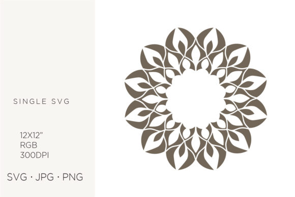 Flower Mandala SVG: Floral Yoga Logo
