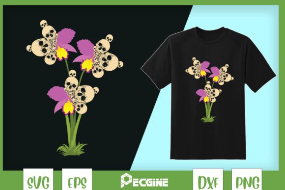 Flower Skeleton Halloween Floral