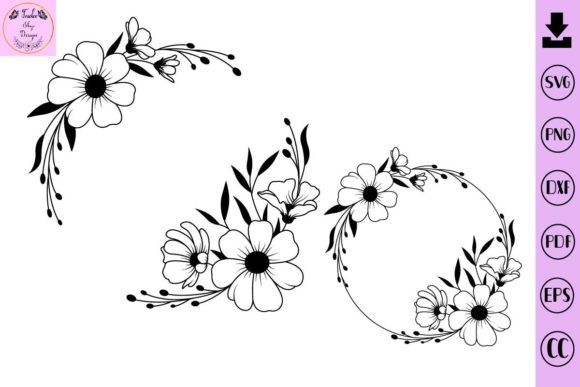 Flower SVG Flower Wreath SVG