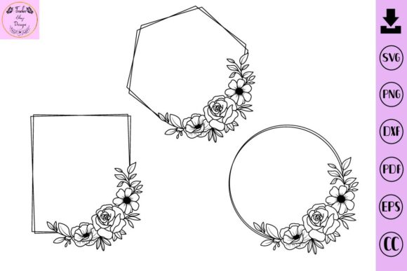 Flower SVG Flower Wreath SVG Bundle