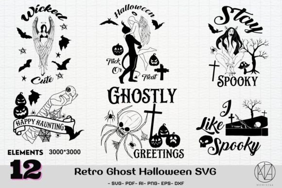 Ghost Halloween Bundle Sublimation SVG