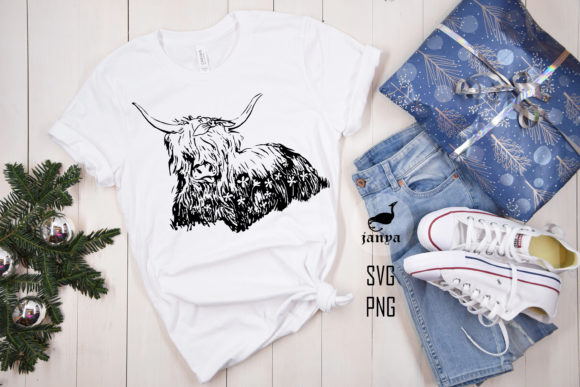 Heifer, Highland Cow Svg, Sublimation 1