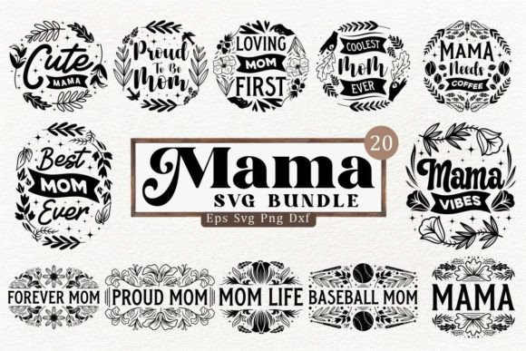 Mama SVG Bundle, Mom SVG Floral Bundle