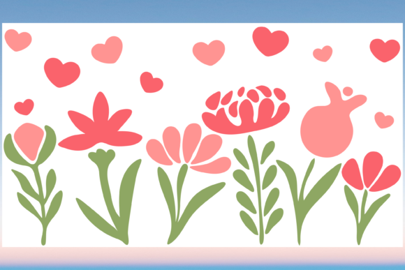 Spring Wildflowers 20oz Libbey Wrap SVG