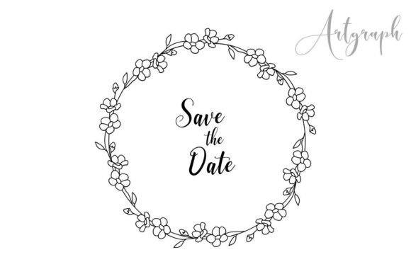 Wedding Floral Frame SVG