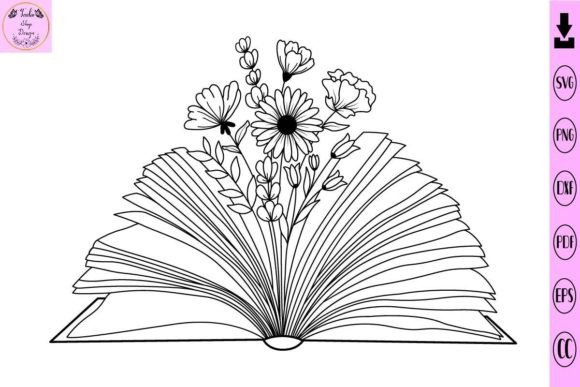 Wildflower Book SVG Flower Design